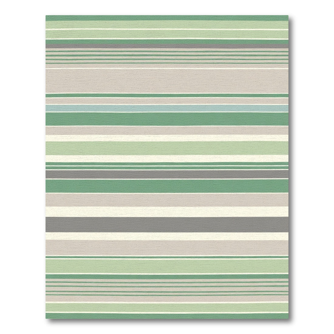 Calming Green Beige Striped Harmony Rug