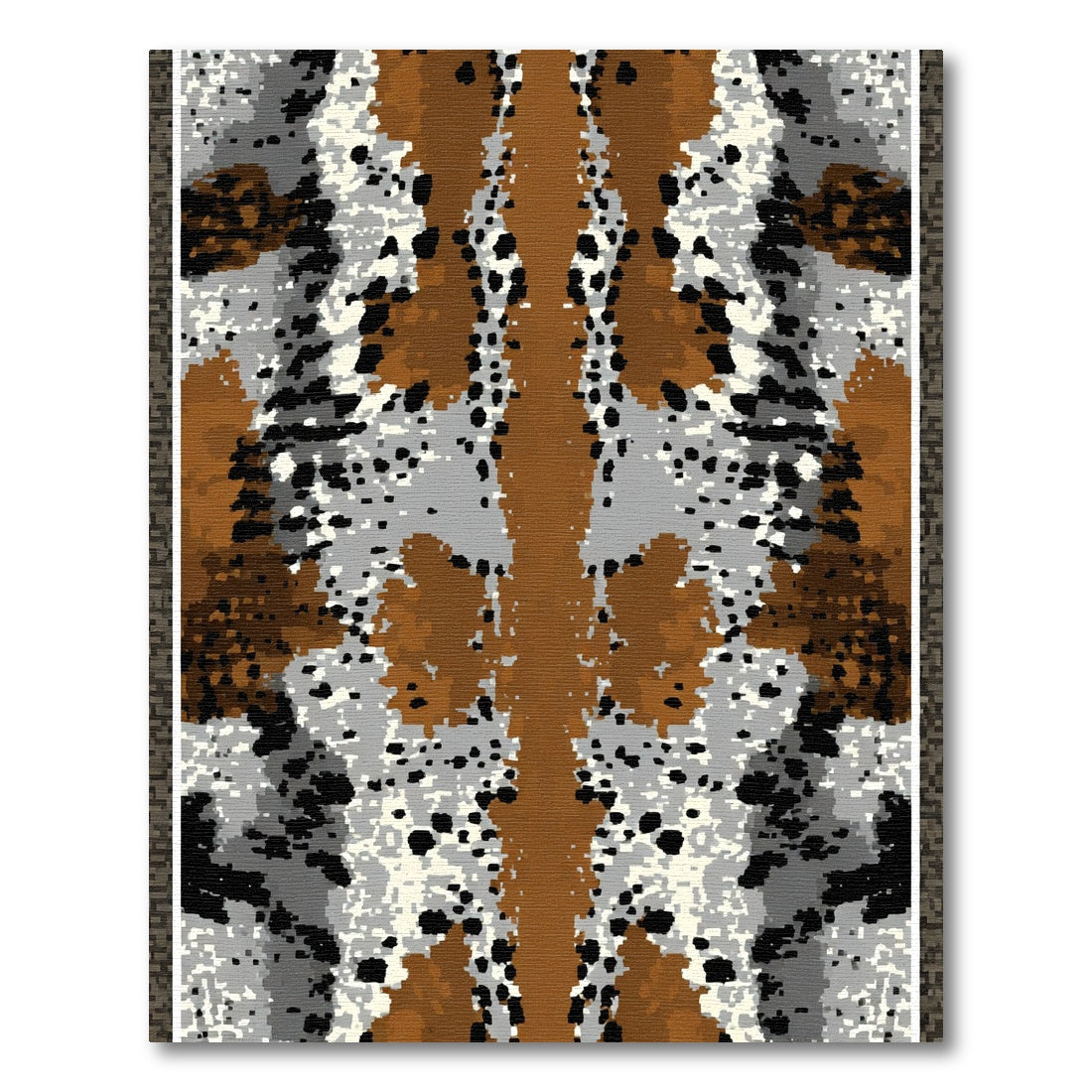Rustic Earthy Tone Blotted Texture Rug