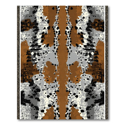 Rustic Earthy Tone Blotted Texture Rug
