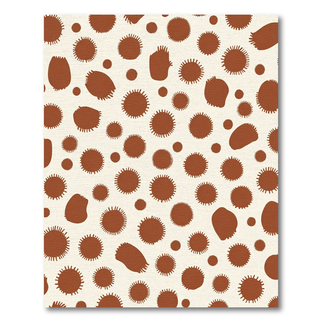 Brown Sunburst Spot Composition Rug