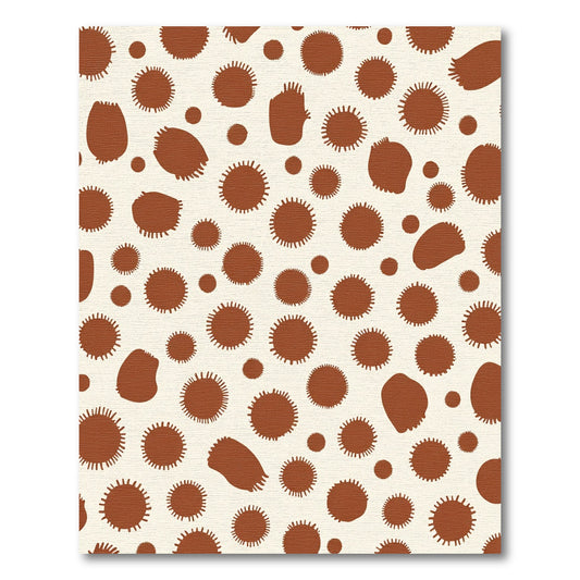 Brown Sunburst Spot Composition Rug