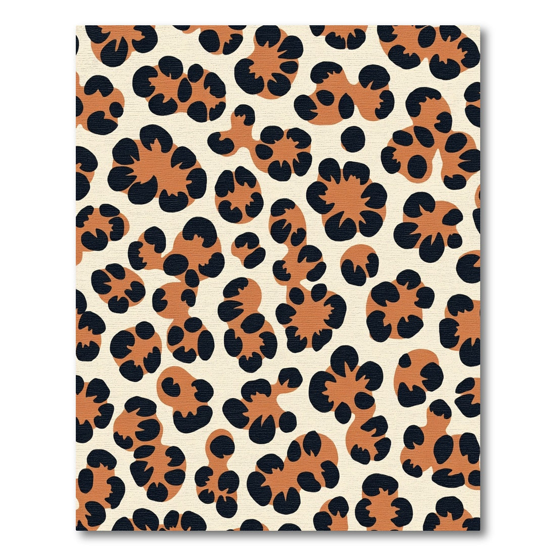 Vibrant Tan Black Animal Spots Rug