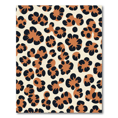 Vibrant Tan Black Animal Spots Rug