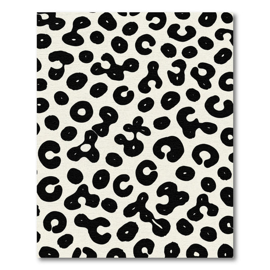 Monochromatic Spots Abstract Contemporary Rug
