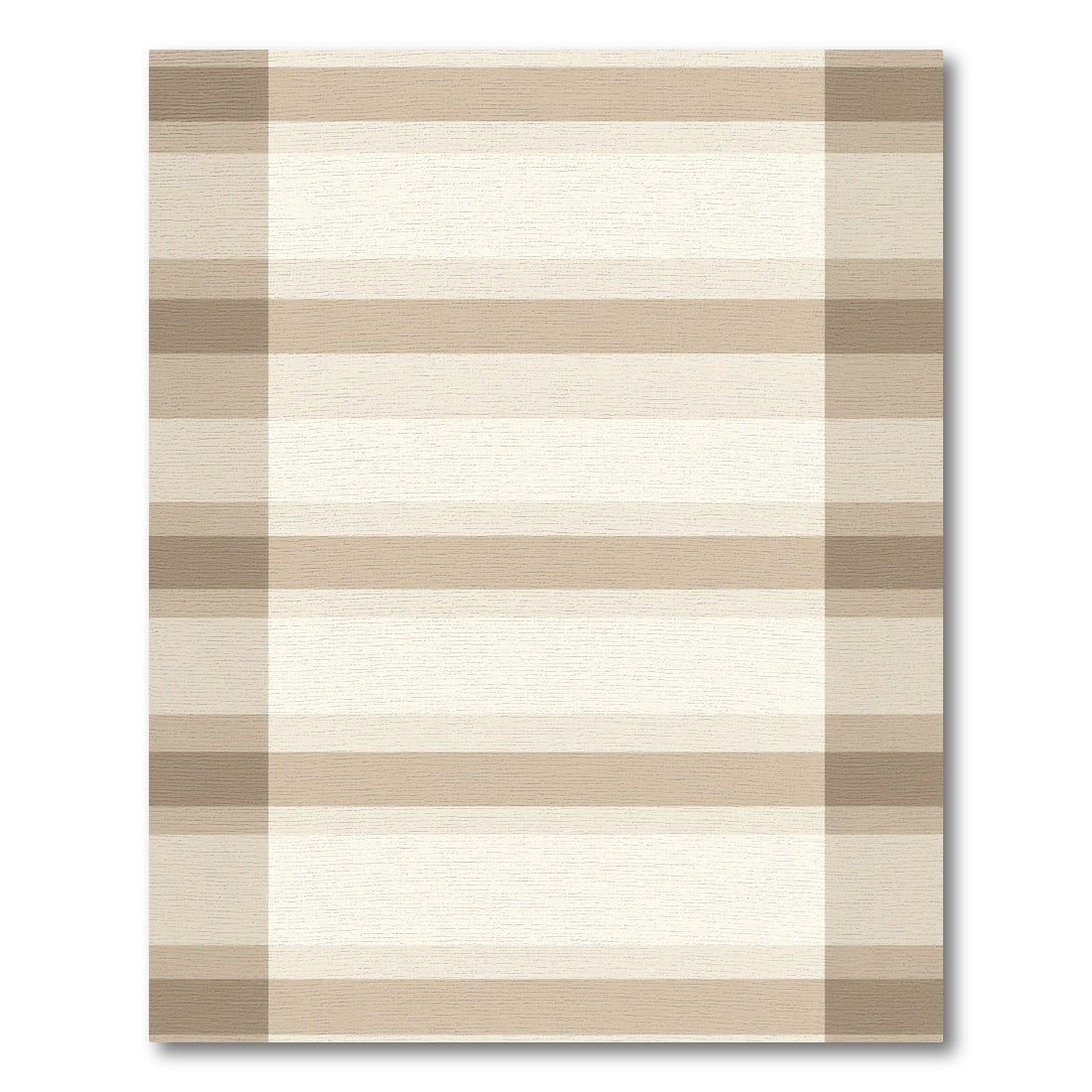 Sandy Beige Horizontal Stripe Rug