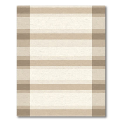 Sandy Beige Horizontal Stripe Rug