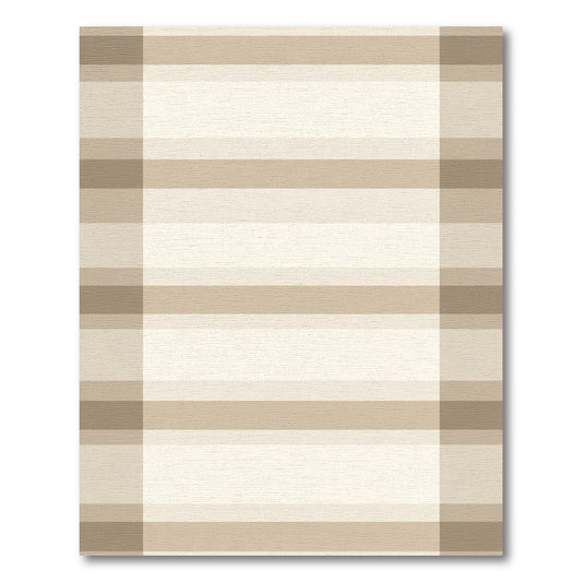 Sandy Beige Horizontal Stripe Rug