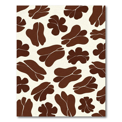 Brown Organic Bloom Silhouette Rug