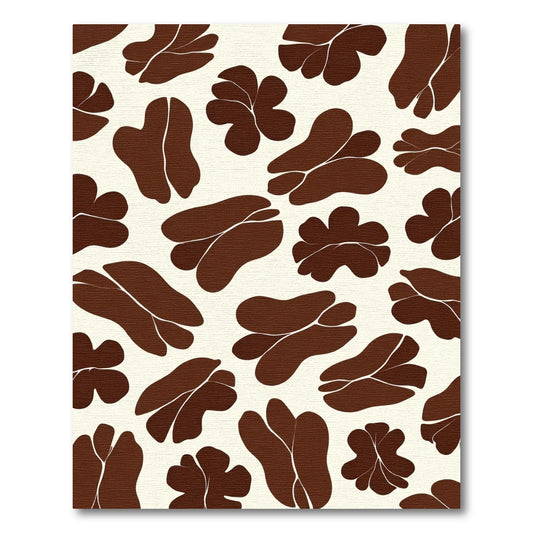 Brown Organic Bloom Silhouette Rug
