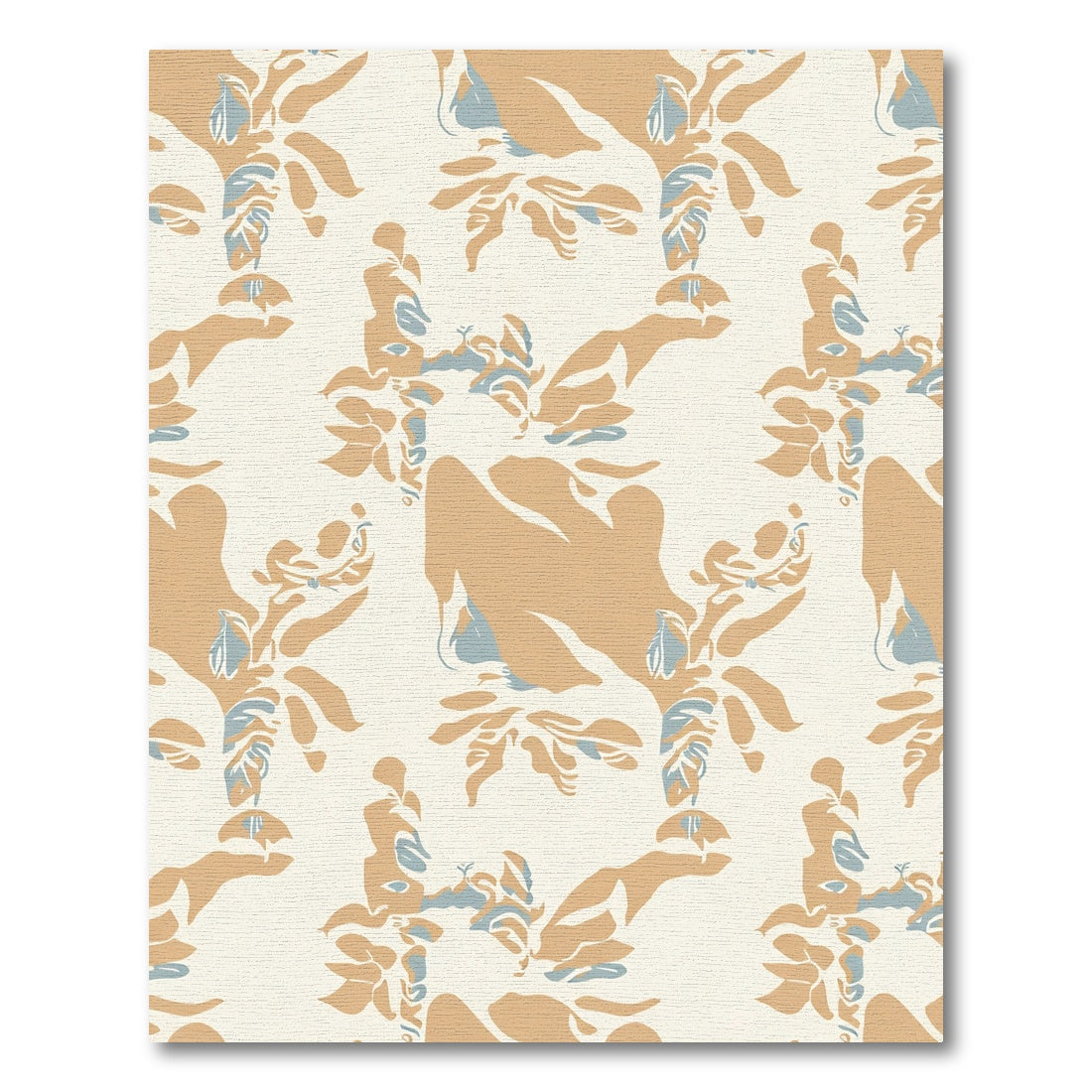 Amber Sky Blue Abstract Floral Rug