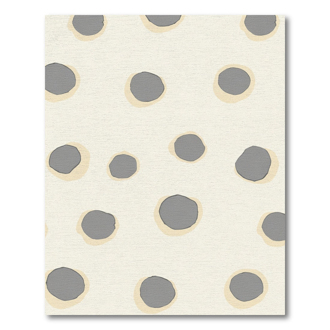 Cream And Grey Polka Dot Rug
