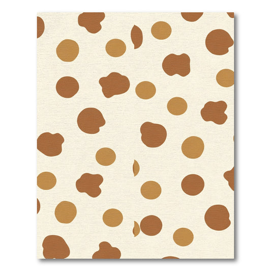 Brown Taupe Polka Dot Collage Rug