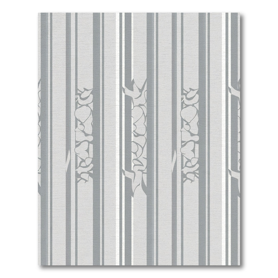 Abstract Gray Birch Tree Stripes Rug