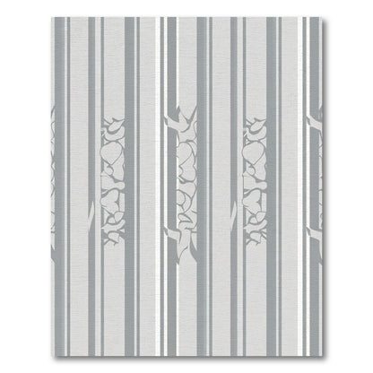 Abstract Gray Birch Tree Stripes Rug