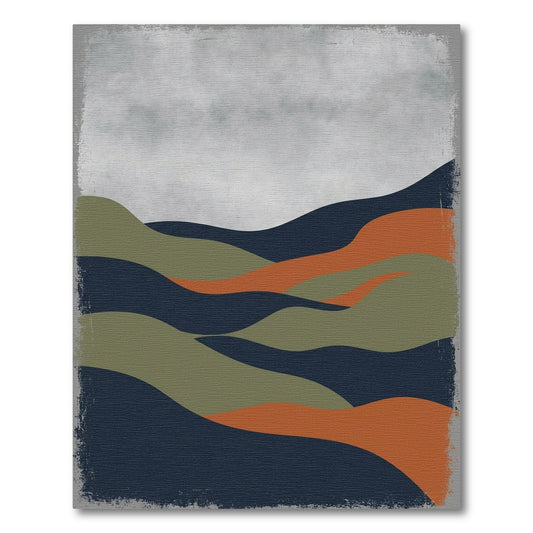 Abstract Wave Multi-Color Abstract Area Rug