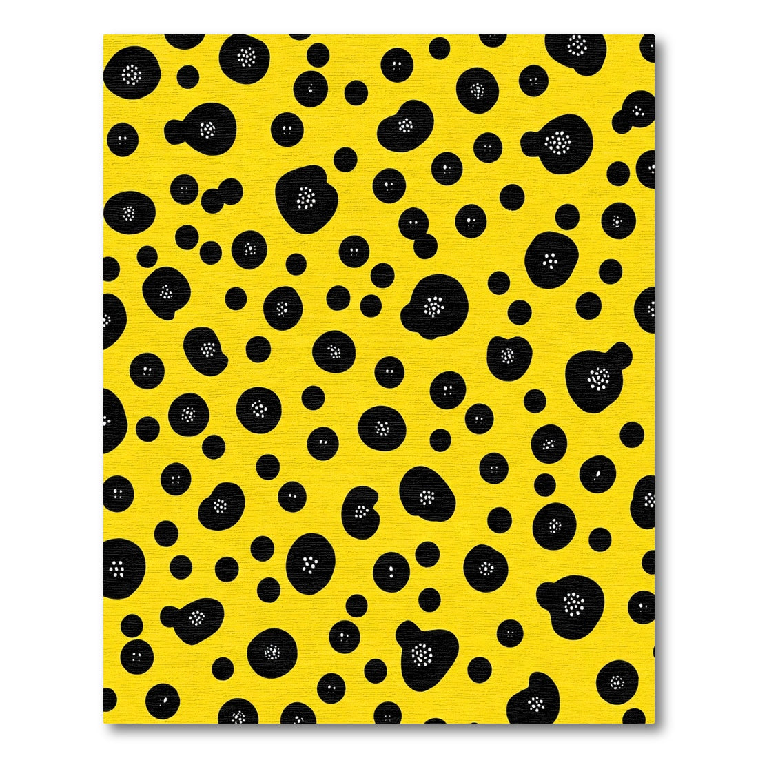 Bold Yellow Black Floral Pop Rug
