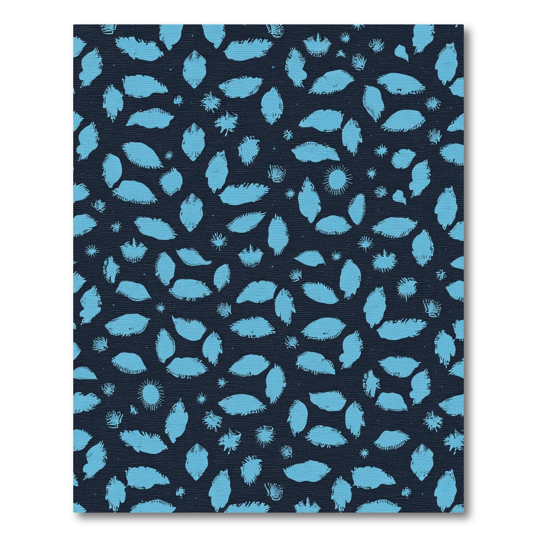 Sky Blue Abstract Botanical Scatter Rug