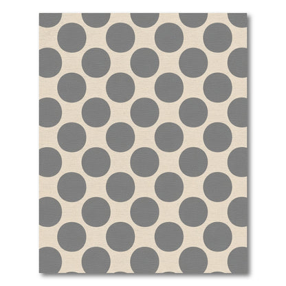 Classic Gray Dot Composition Rug