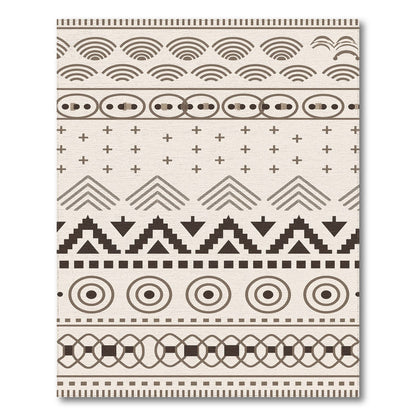 Brown Heritage Tribal Geometric Area Rug