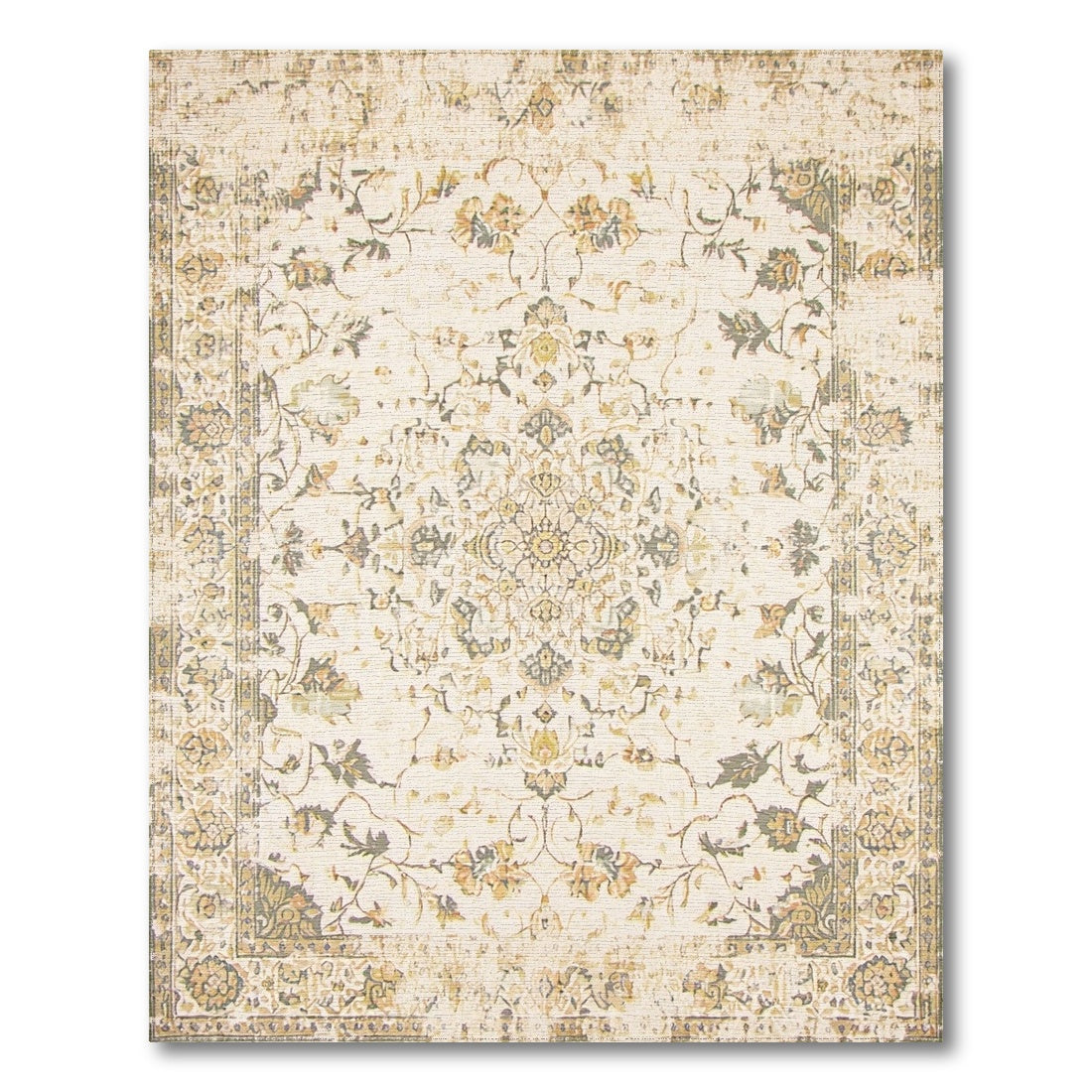Beige Floral Vintage No. 75 Area Rug