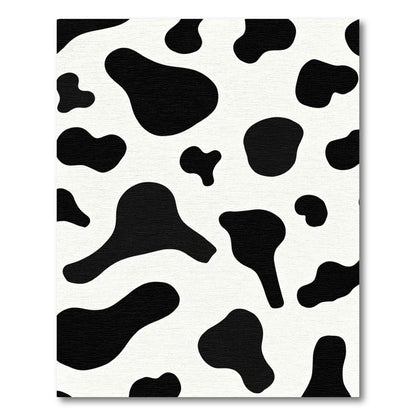 Bold Black White Organic Spots Rug