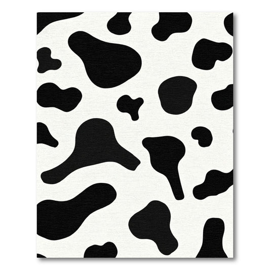 Bold Black White Organic Spots Rug