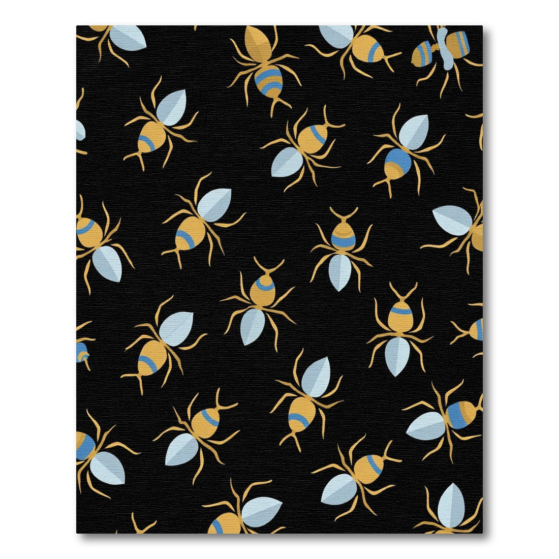 Yellow Blue Ant All Over Rug