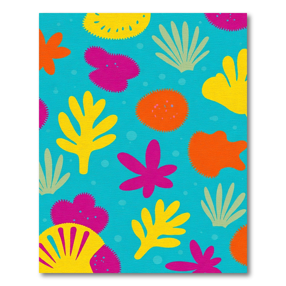 Bright Coral Reef Shapes Rug