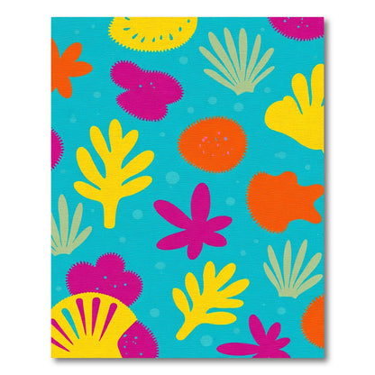 Bright Coral Reef Shapes Rug