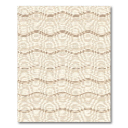 Beige Wavy Abstract No. 18 Area Rug