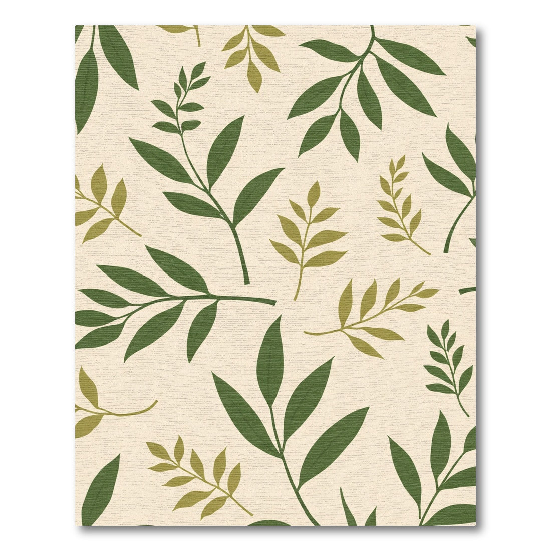 Green Olive Branch Foliage Repeat Rug