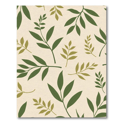 Green Olive Branch Foliage Repeat Rug