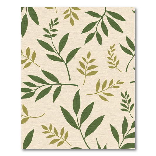 Green Olive Branch Foliage Repeat Rug