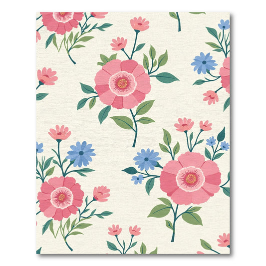 Pink Floral Arrangement Botanical Rug