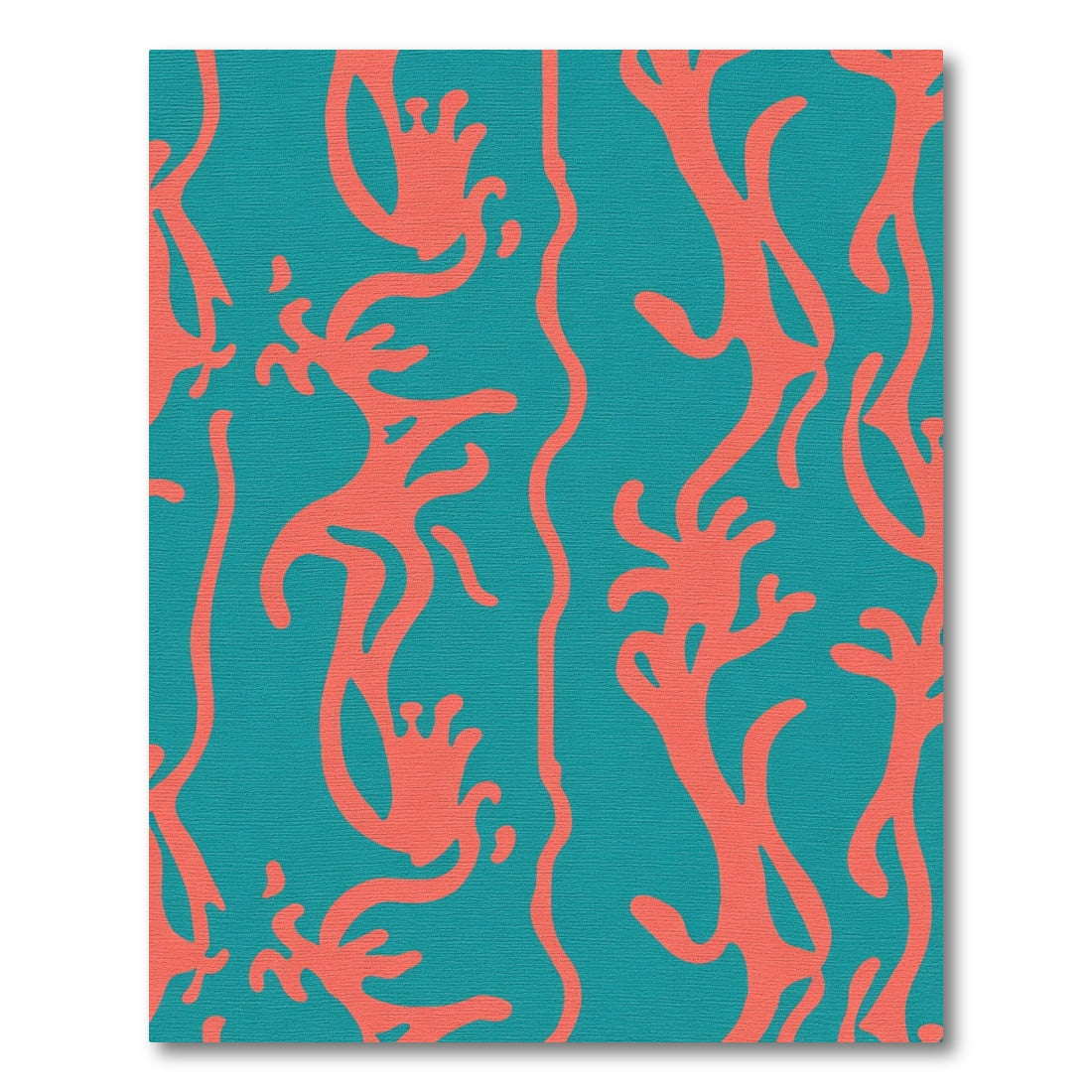 Aqua Coral Branch Flow Rug