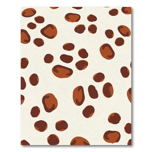 Earthy Brown Spotty Oval Scatter Rug