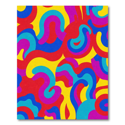 Groovy Multicolor Swirl Abstract Rug