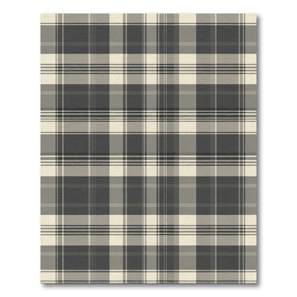 Classic Gray Beige Tartan Plaid Rug