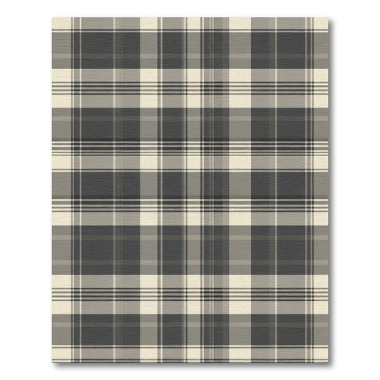 Classic Gray Beige Tartan Plaid Rug