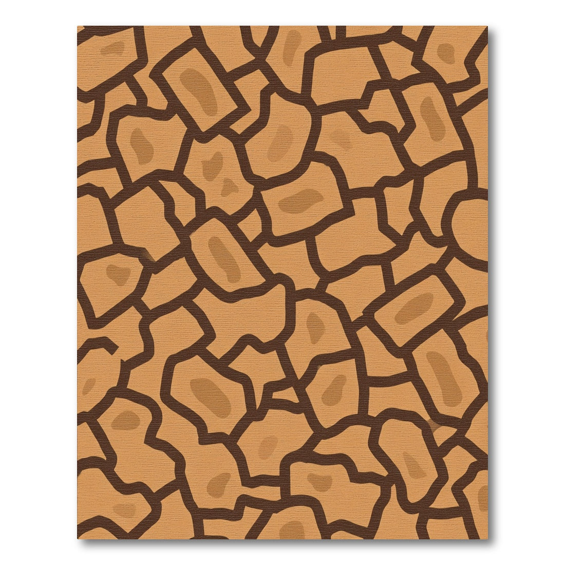Autumn Cracked Earth Geometric Terracotta Rug