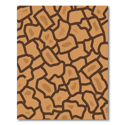 Autumn Cracked Earth Geometric Terracotta Rug