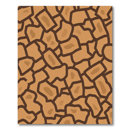 Autumn Cracked Earth Geometric Terracotta Rug
