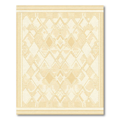 Geometric Diamonds Cream Textured Rug
