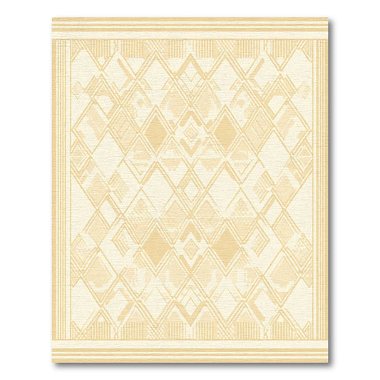 Geometric Diamonds Cream Textured Rug