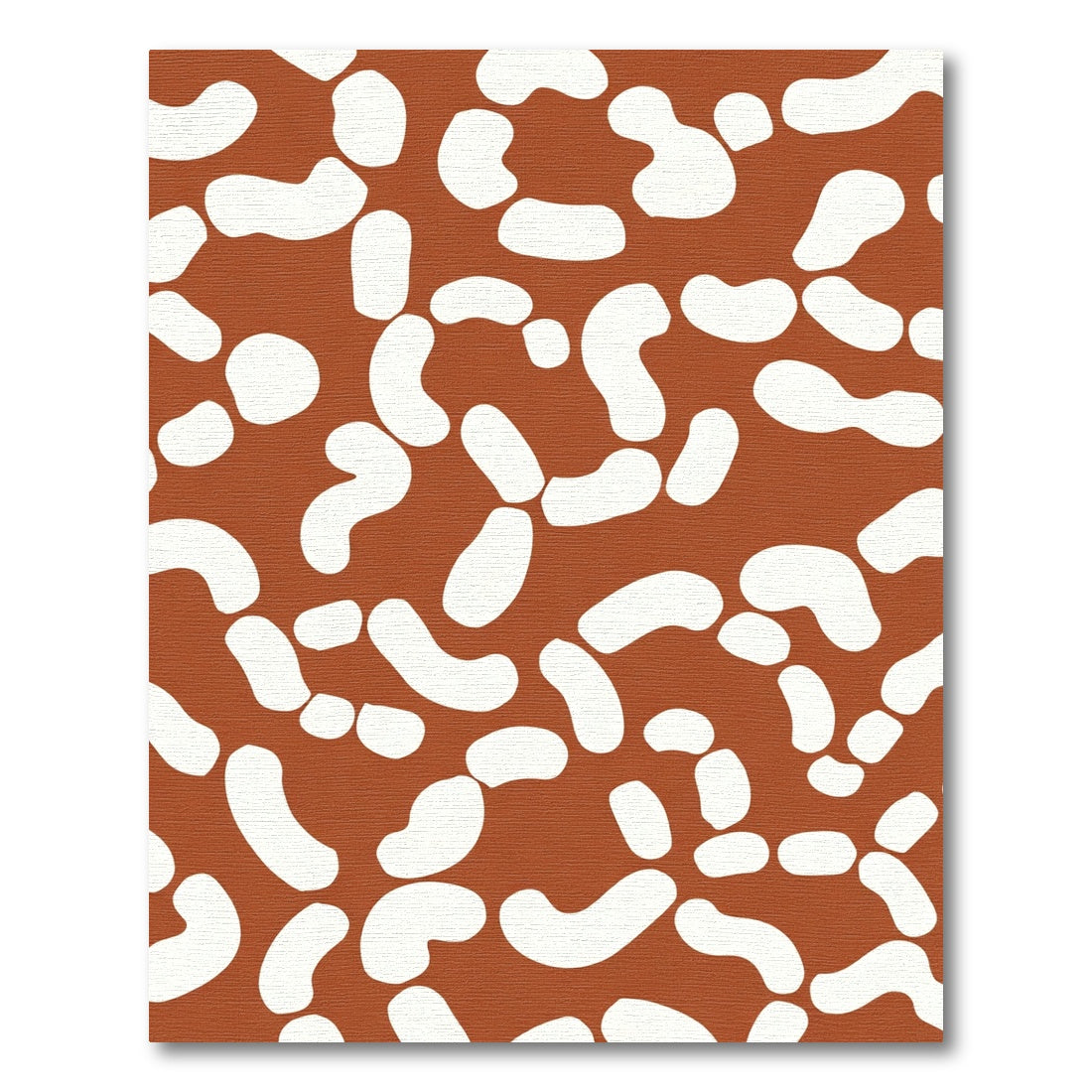 Terra cotta Blob Collage Rug