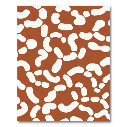 Terra cotta Blob Collage Rug