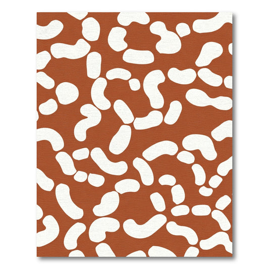 Terra cotta Blob Collage Rug