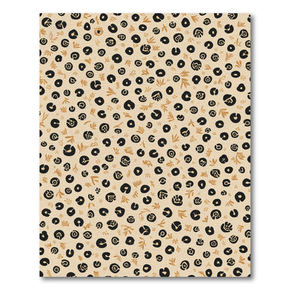 Abstract Black Gold Spots 4-7 Words Rug
