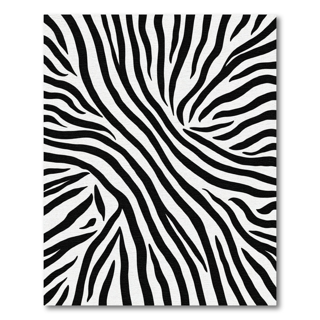 Stripe Contrast Wild Animal Skin Rug