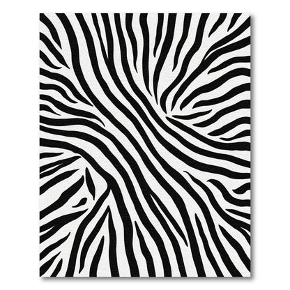 Stripe Contrast Wild Animal Skin Rug